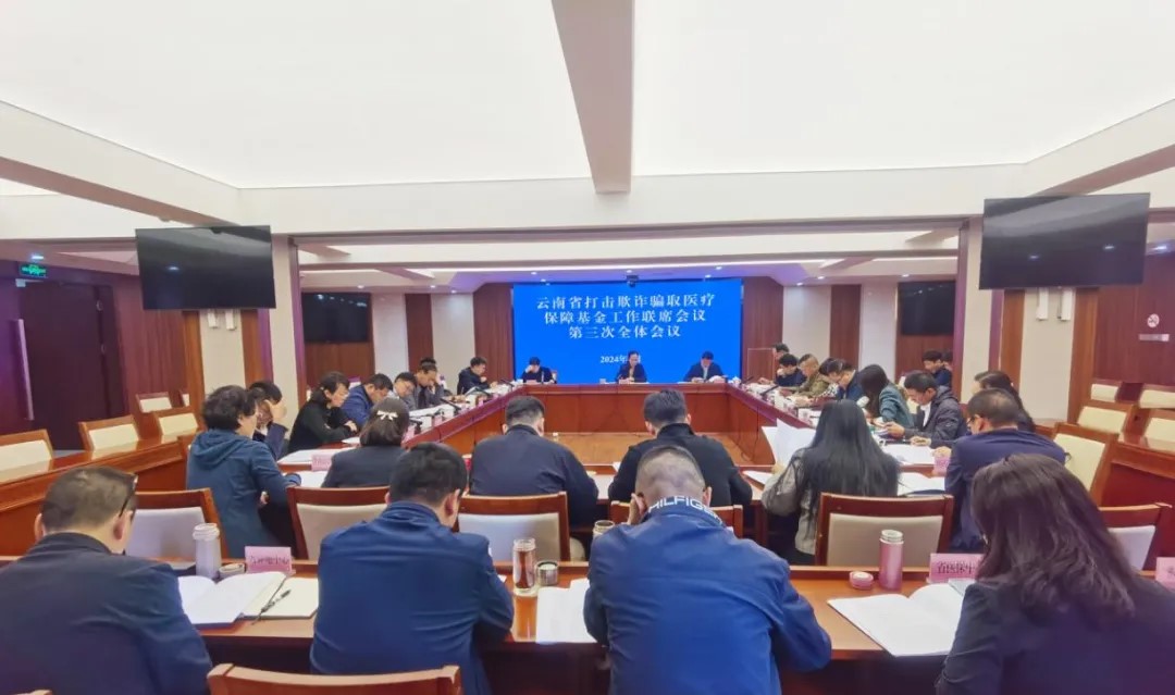 av视频打击欺诈骗取医疗保障基金工作联席会议第三次全体会议在昆明召开